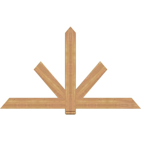 Ekena Millwork Kennewick Timber Gable Bracket, Western Red Cedar, 72"W x 42"H x 1 1/2"D x 5 1/2"F, 14/12 Pitch GBW072X42X0206KEN00SWR